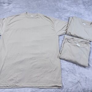 Lot of 3 CAC Mens Tan XL 100% Moisture Wicking‎ military Shirt Made in USA New
